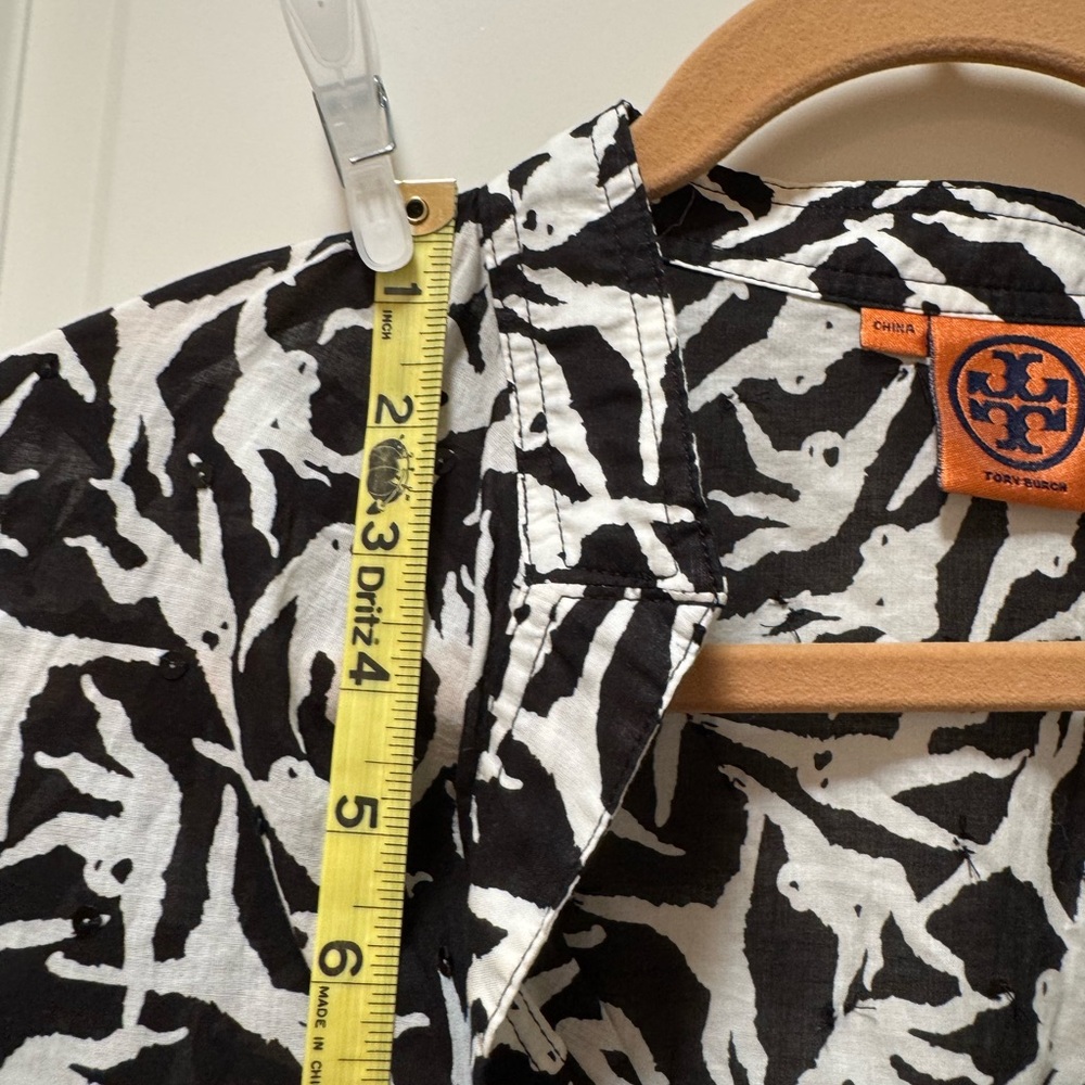 Tory Burch Monochrome Patterned Button Down Shirt - image 3